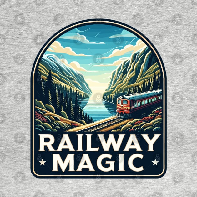 Vintage Train, Railway Magic by Vehicles-Art